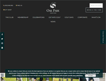 Tablet Screenshot of oakparkgolf.co.uk